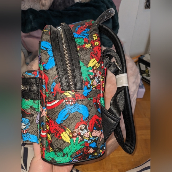 707Street Marvel All Over Print AOP Mini Backpack - Picture 2 of 4